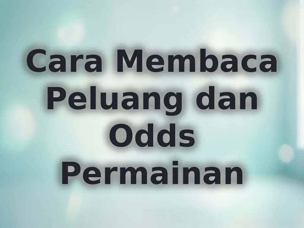 Cara Membaca Peluang dan Odds Permainan